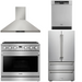 THOR Contemporary Package - 36" Gas Range, Range Hood, Refrigerator and Dishwasher, THOR-AP-ARG36-A40