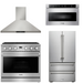 THOR Contemporary Package - 36" Gas Range, Range Hood, Refrigerator and Microwave, THOR-AP-ARG36-A60