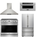 THOR Contemporary Package - 36" Gas Range, Range Hood, Refrigerator and Microwave, THOR-AP-ARG36-A61