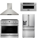 THOR Contemporary Package - 36" Gas Range, Range Hood, Refrigerator and Microwave, THOR-AP-ARG36-A63