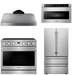 THOR Contemporary Package - 36" Gas Range, Range Hood, Refrigerator and Microwave, THOR-AP-ARG36-A64