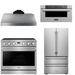 THOR Contemporary Package - 36" Gas Range, Range Hood, Refrigerator and Microwave, THOR-AP-ARG36-A65