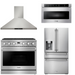 THOR Contemporary Package - 36" Gas Range, Range Hood, Refrigerator and Microwave, THOR-AP-ARG36LP-B62