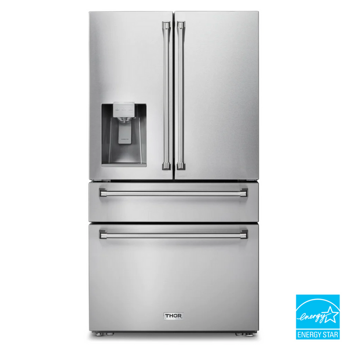 THOR Contemporary Package - 36" Gas Range, Range Hood, Refrigerator and Microwave, THOR-AP-ARG36LP-B62