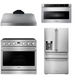 THOR Contemporary Package - 36" Gas Range, Range Hood, Refrigerator and Microwave, THOR-AP-ARG36LP-B66
