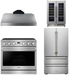 THOR Contemporary Package - 36" Gas Range, Range Hood, Refrigerator and Wine Cooler, THOR-AP-ARG36LP-B70