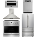 THOR Contemporary Package - 36" Gas Range, Range Hood, Refrigerator, Dishwasher and Microwave, THOR-AP-ARG36-A84
