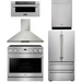 THOR Contemporary Package - 36" Gas Range, Range Hood, Refrigerator, Dishwasher and Microwave, THOR-AP-ARG36-A86
