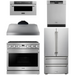 THOR Contemporary Package - 36" Gas Range, Range Hood, Refrigerator, Dishwasher and Microwave, THOR-AP-ARG36-A92
