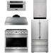 THOR Contemporary Package - 36" Gas Range, Range Hood, Refrigerator, Dishwasher and Microwave, THOR-AP-ARG36-A94