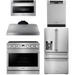 THOR Contemporary Package - 36" Gas Range, Range Hood, Refrigerator, Dishwasher and Microwave, THOR-AP-ARG36-A95