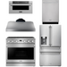 THOR Contemporary Package - 36" Gas Range, Range Hood, Refrigerator, Dishwasher and Microwave, THOR-AP-ARG36-A98