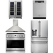 THOR Contemporary Package - 36" Gas Range, Range Hood, Refrigerator, Dishwasher and Wine Cooler, THOR-AP-ARG36-A101