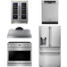 THOR Contemporary Package - 36" Gas Range, Range Hood, Refrigerator, Dishwasher and Wine Cooler, THOR-AP-ARG36-A105
