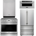 THOR Contemporary Package - 36" Gas Range, Refrigerator, Dishwasher and Microwave, THOR-AP-ARG36LP-B75