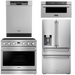 THOR Contemporary Package - 36" Gas Range, Refrigerator, Dishwasher and Microwave, THOR-AP-ARG36LP-B77