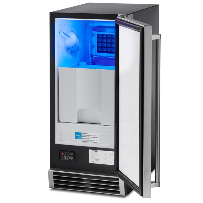 THOR Kitchen 15 inch Built-in 50 lbs. Ice Maker in Stainless Steel, TIM1501