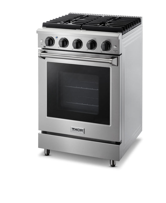 THOR Kitchen 24 in. Professional Gas Range in Stainless Steel, LRG2401U