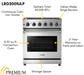 THOR Kitchen 30 in. 4.55 cu. ft. Professional Propane Gas Range in Stainless Steel, LRG3001ULP
