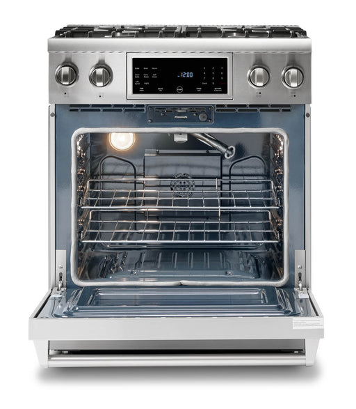 THOR Kitchen 30 In. 4.6 cu. ft. Self-Clean Gas Range in Stainless Steel with Front Touch Control, TRG3001