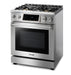 THOR Kitchen 30 In. 4.6 cu. ft. Self-Clean Gas Range in Stainless Steel with Front Touch Control, TRG3001
