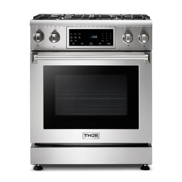 THOR Kitchen 30 In. 4.6 cu. ft. Self-Clean Propane Gas Range in Stainless Steel, TRG3001LP