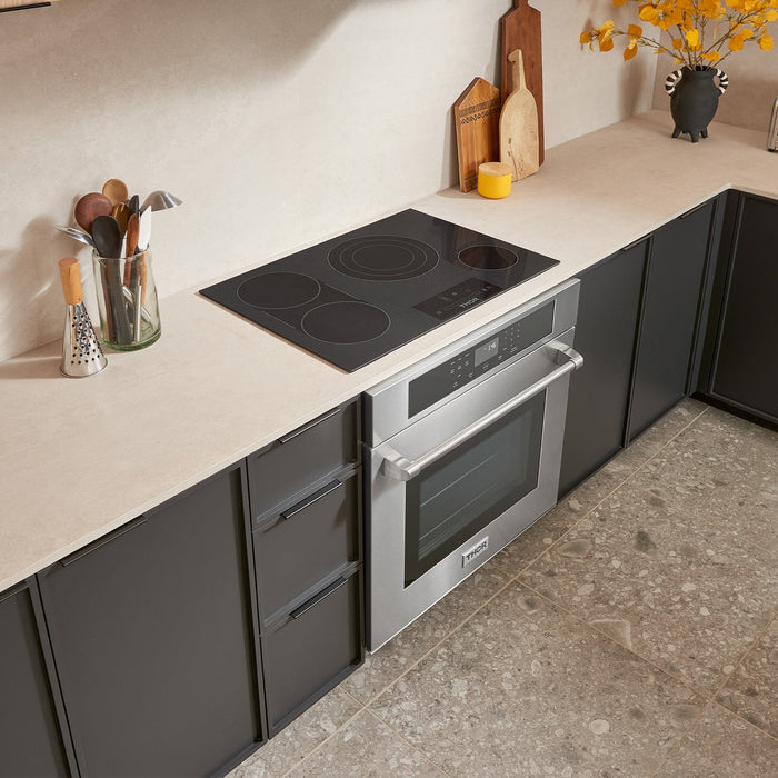 THOR Kitchen 30 In. Professional Electric Cooktop With 4 Burners in Black, TEC30