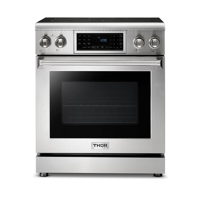 THOR Kitchen 30 Inch Air Fry and Self-Clean Professional Electric Range, TRE3001