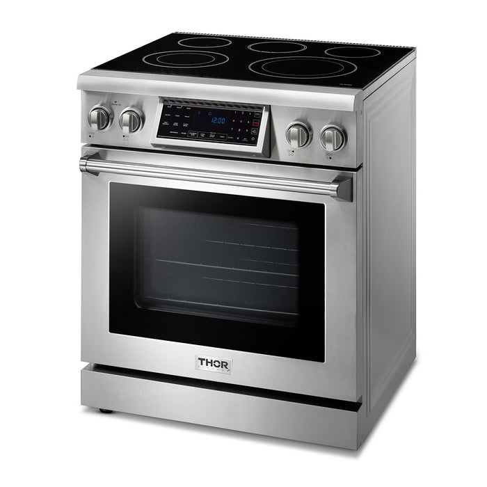 THOR Kitchen 30 Inch Air Fry and Self-Clean Professional Electric Range, TRE3001