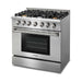 THOR Kitchen 36 in. 5.2 cu. ft. Professional Propane Gas Range in Stainless Steel, HRG3618ULP