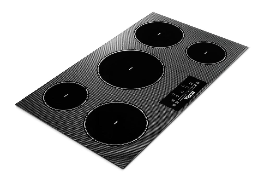 THOR Kitchen 36 Inch Built-In Induction Cooktop with 5 Elements, TIH36