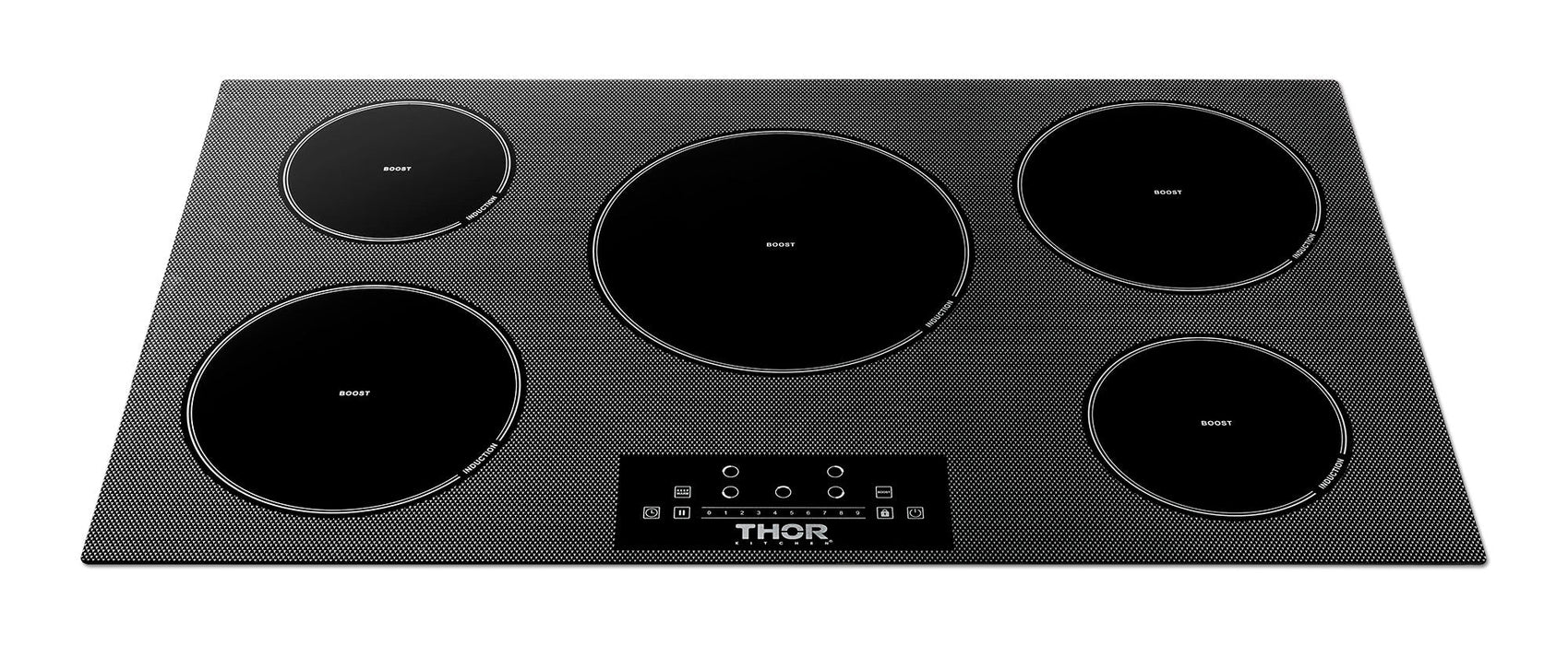 THOR Kitchen 36 Inch Built-In Induction Cooktop with 5 Elements, TIH36