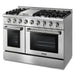 THOR Kitchen 48 in. 6.7 cu. ft. Professional Natural Gas Range in Stainless Steel, HRG4808U