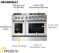 THOR Kitchen 48 in. 6.7 cu. ft. Professional Propane Gas Range in Stainless Steel, HRG4808ULP