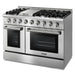 THOR Kitchen 48 in. 6.7 cu. ft. Professional Propane Gas Range in Stainless Steel, HRG4808ULP