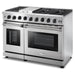 THOR Kitchen 48 in. 6.8 cu. ft. Double Oven Natural Gas Range in Stainless Steel, LRG4807U
