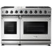 THOR Kitchen 48 in. 6.8 cu. ft. Double Oven Natural Gas Range in Stainless Steel, LRG4807U