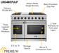 THOR Kitchen 48 in. 6.8 cu. ft. Double Oven Propane Gas Range in Stainless Steel, LRG4807ULP