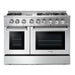 THOR Package - 48" Propane Dual Fuel Range, Range Hood, Refrigerator with Water & Ice Dispenser, Dishwasher, Microwave