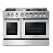 THOR Kitchen Package - 48" Propane Dual Fuel Range, Refrigerator, Dishwasher, Microwave, AP-HRD4803ULP-12