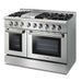 THOR Kitchen Package - 48" Gas Burner, Electric Oven Range, Range Hood, Refrigerator, Dishwasher, AP-HRD4803U-W-7