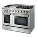 THOR Kitchen Package - 48" Gas Burner, Electric Oven Range, Range Hood, Refrigerator, Dishwasher, AP-HRD4803U-10