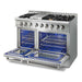 THOR Kitchen Package - 48" Gas Burner, Electric Oven Range, Refrigerator with Water and Ice Dispenser, Dishwasher, AP-HRD4803U-9
