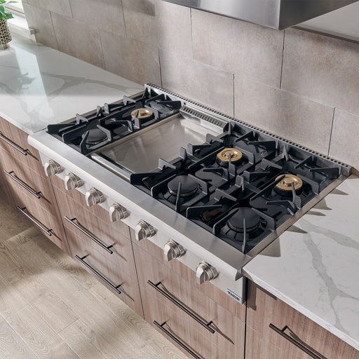 THOR Kitchen 48 inch Gas Professional Rangetop in Stainless Steel, HRT4806U