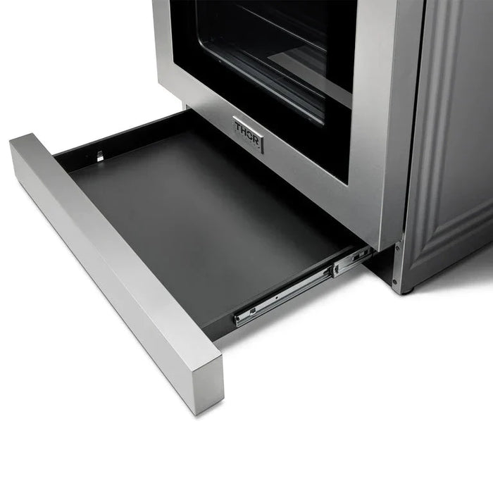 THOR Kitchen Package - 30" Electric Range, Range Hood, Microwave, Refrigerator with Water and Ice Dispenser, Dishwasher, AP-TRE3001-W-9