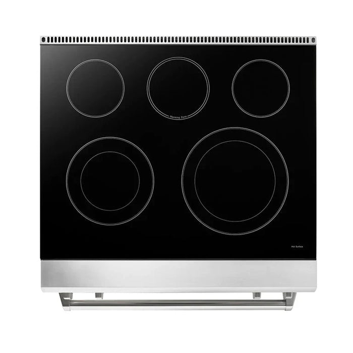 THOR Kitchen Package - 30" Electric Range, Range Hood, Refrigerator, Dishwasher, Wine Cooler, AP-TRE3001-W-3