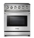 THOR Kitchen Package - 30" Electric Range, Range Hood, Refrigerator with Water and Ice Dispenser, Dishwasher