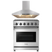 THOR Kitchen Package 30" Gas Range, 30" Range Hood, AP-LRG3001U