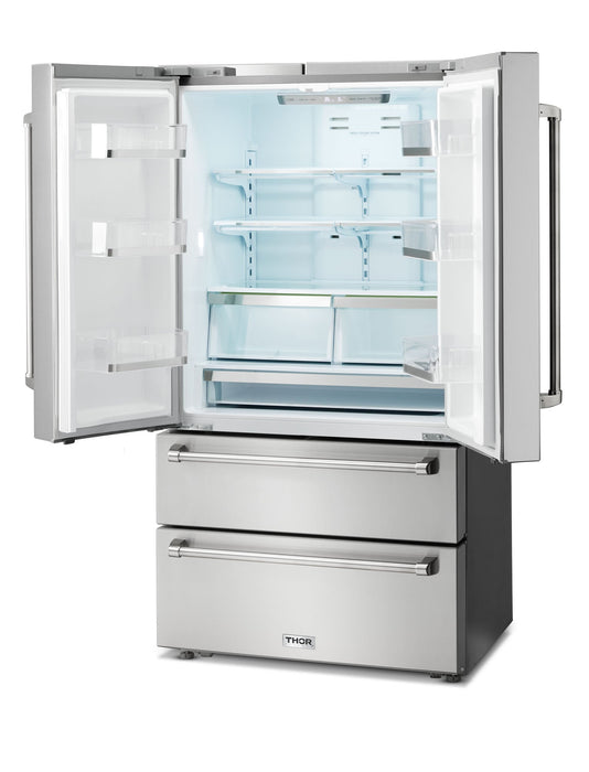 THOR Kitchen Package - 30" Gas Range, Microwave, Refrigerator, Dishwasher, AP-TRG3001-6