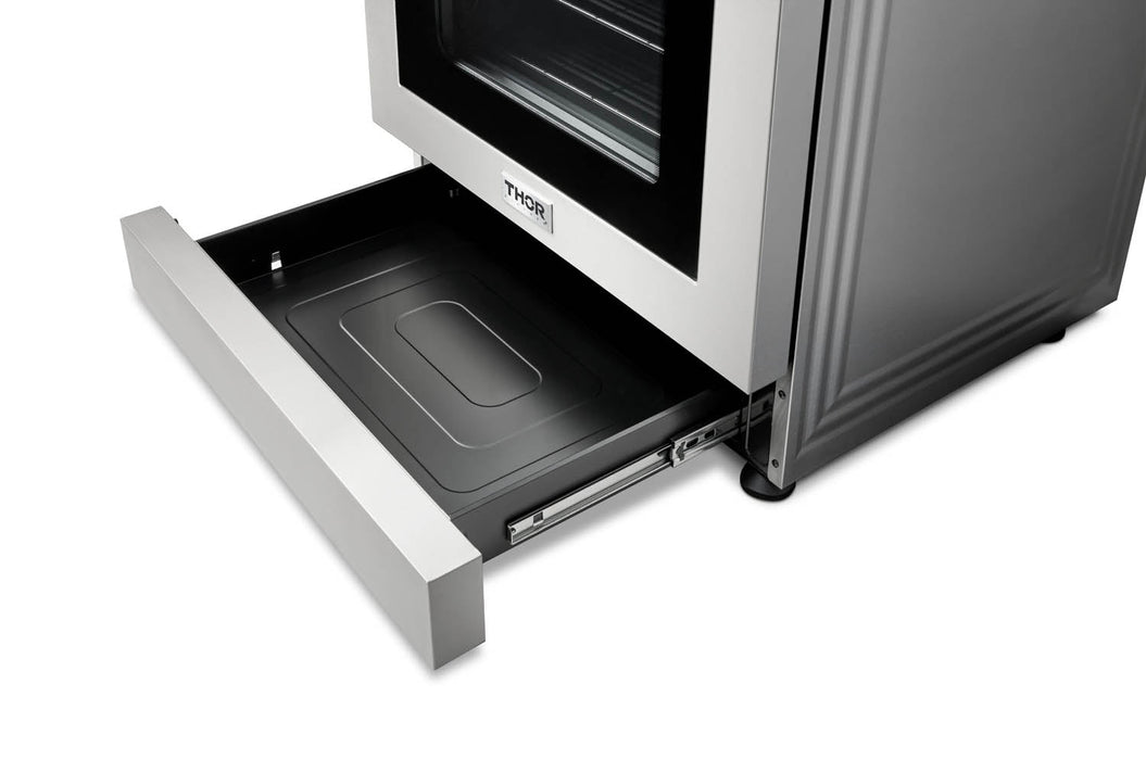 THOR Kitchen Package - 30" Gas Range, Range Hood, Refrigerator with Water and Ice Dispenser, Dishwasher, AP-TRG3001-C-7
